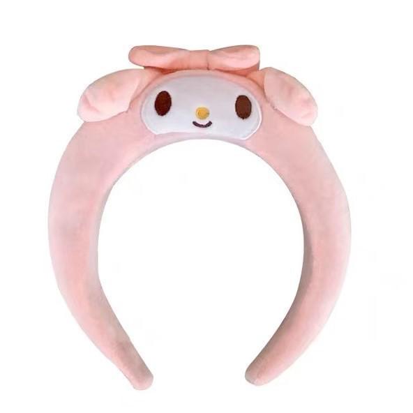 Детская повязка на голову Sanrio Kuromi, 3D мультяшный нескользящий аксессуар для волос для умывания лица
