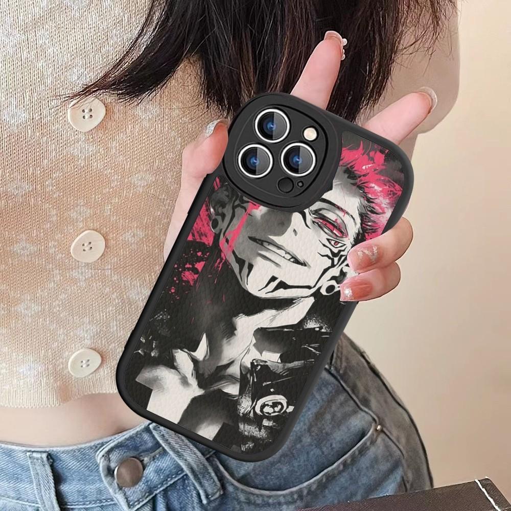 Чехол для телефона Jujutsu Kaisen Рёмен Сукуна Жесткая Кожа Для IPhone 16 15 14 13 12 Mini 11 14 Pro Max Xs X Xr 7 8 Plus Fundas