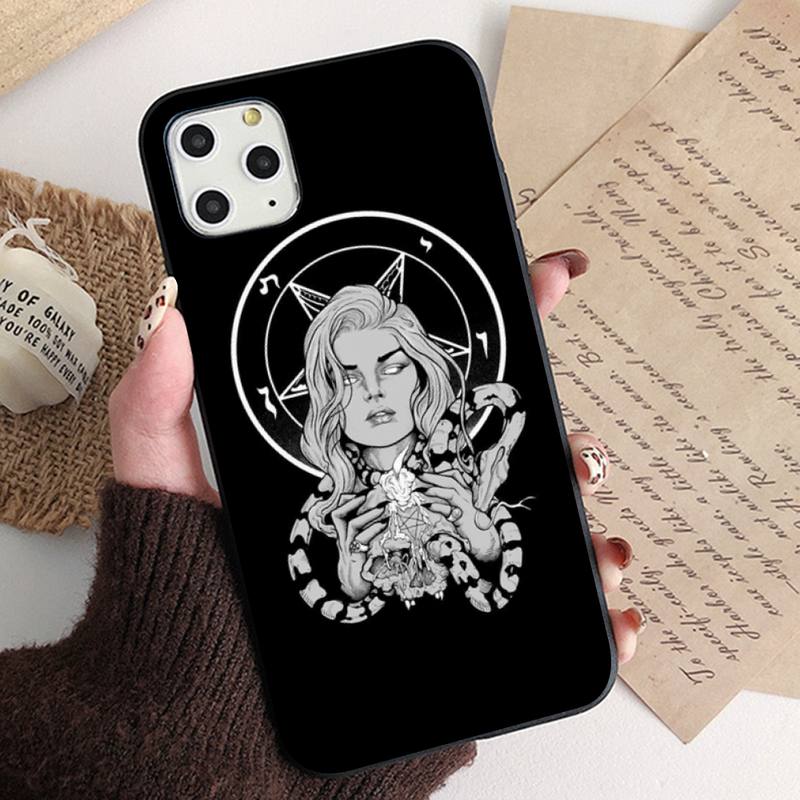 MaiYaCa Ведьма и кошка красочный милый чехол для телефона для iPhone 13 11 12 pro XS MAX 8 7 6 6S Plus X 5S SE 2020 XR чехол