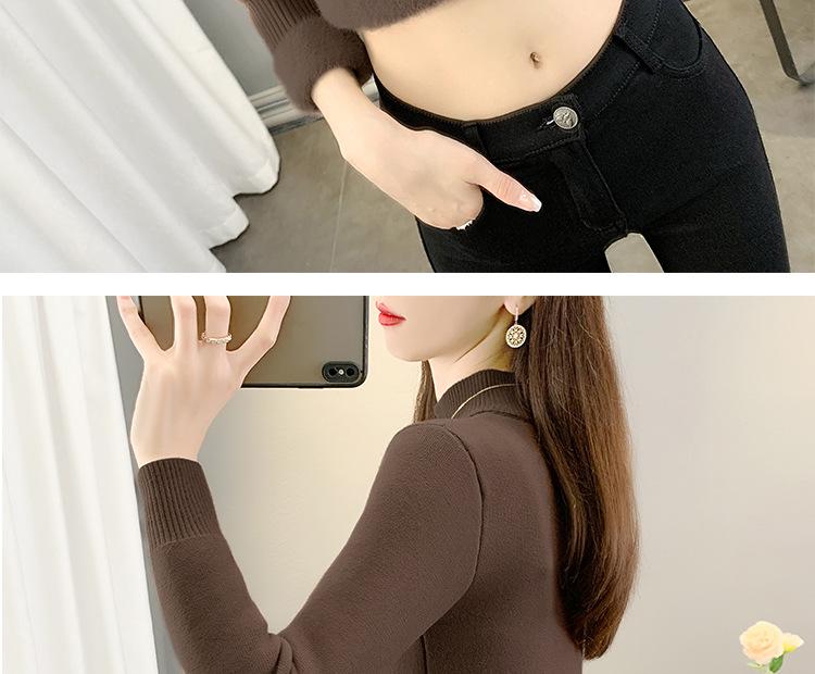 2025 Autumn/Winter Women's Plus Size Knit Fleece Sweater - Slimming, Cozy Inner Layer, Warm and Stylish.