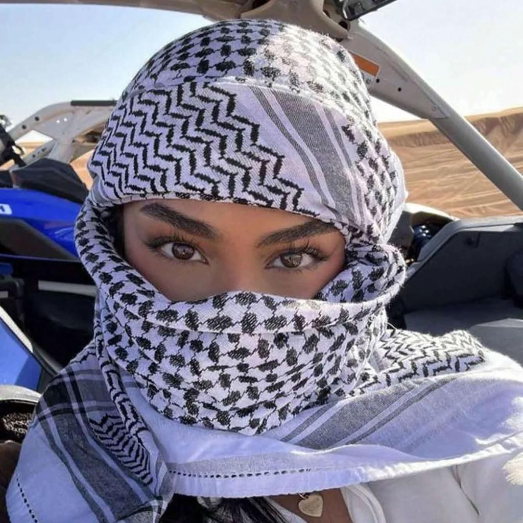 Universal square scarf tactical scarf Muslim headscarf warm outdoor Arabic square scarf sun protection mask outdoor windproof