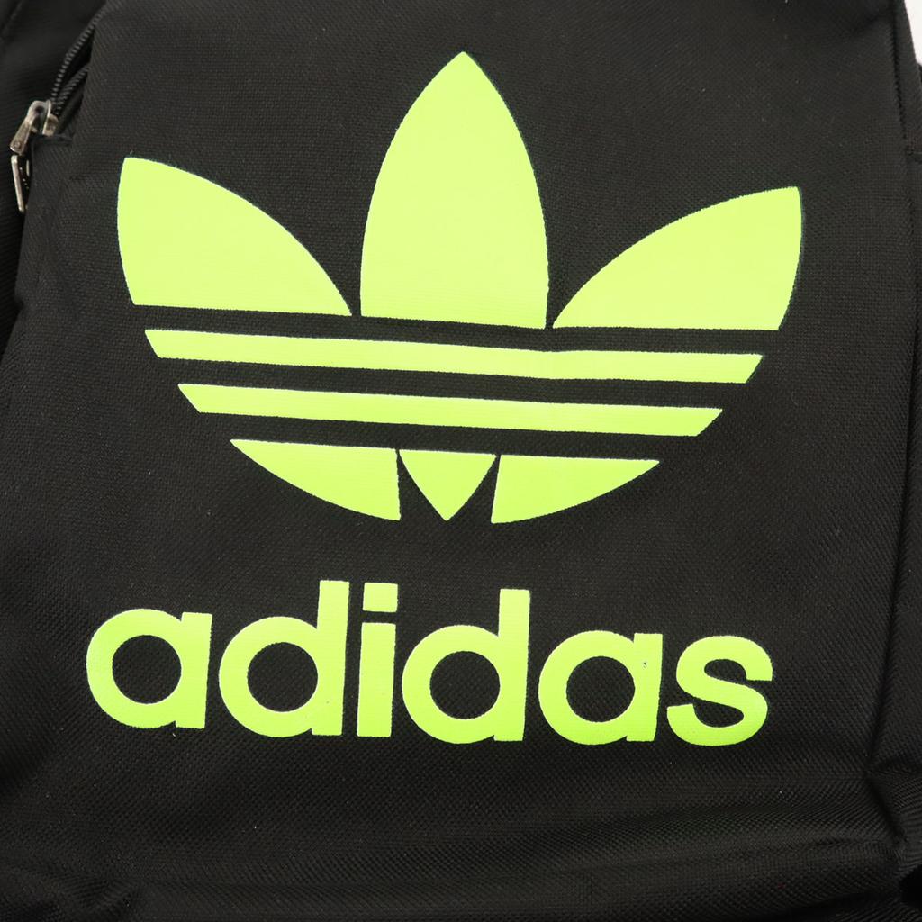 Рюкзак с принтом логотипа adidas Trefoil черный унисекс мужской б/у