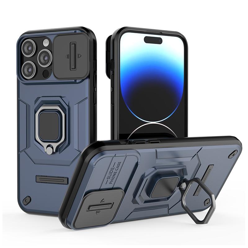 Fundas For iPhone 14 Pro Max Case Противоударный бронированный чехол Slide Lens Protective Back Coque для Apple iPhone 13 14 15 Plus Phone Cover