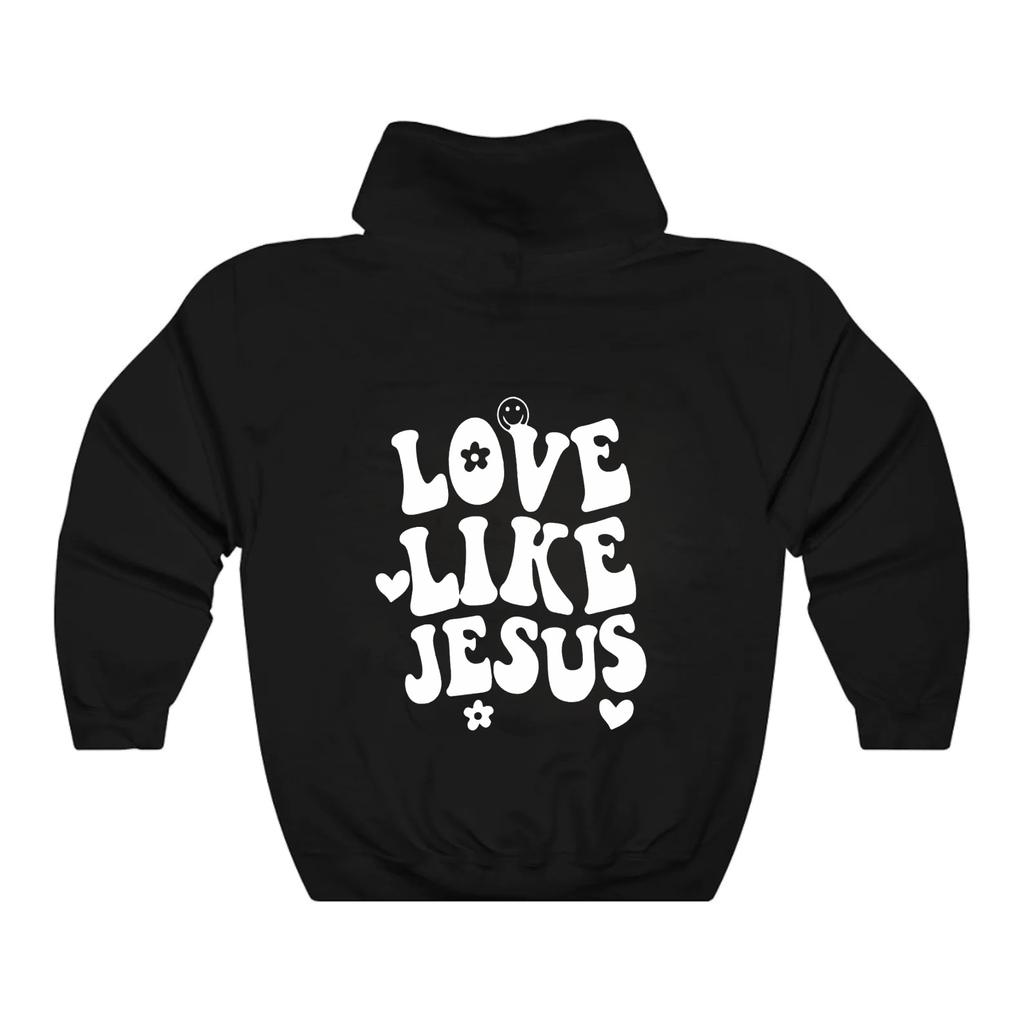 Толстовка с капюшоном «Любовь как Иисус», милые женские толстовки с длинными рукавами и христианскими стихами из Библии, уличная одежда
