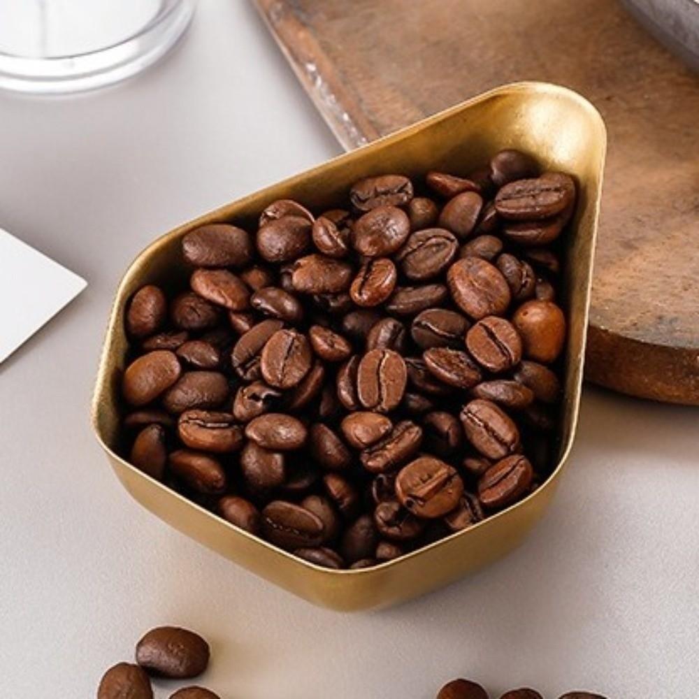 Stainless Steel Coffee Bean Dosing Cup Retro Wear-resistant Coffee Bean Scoop Smooth Surface Stackable Bean Weighing Tray