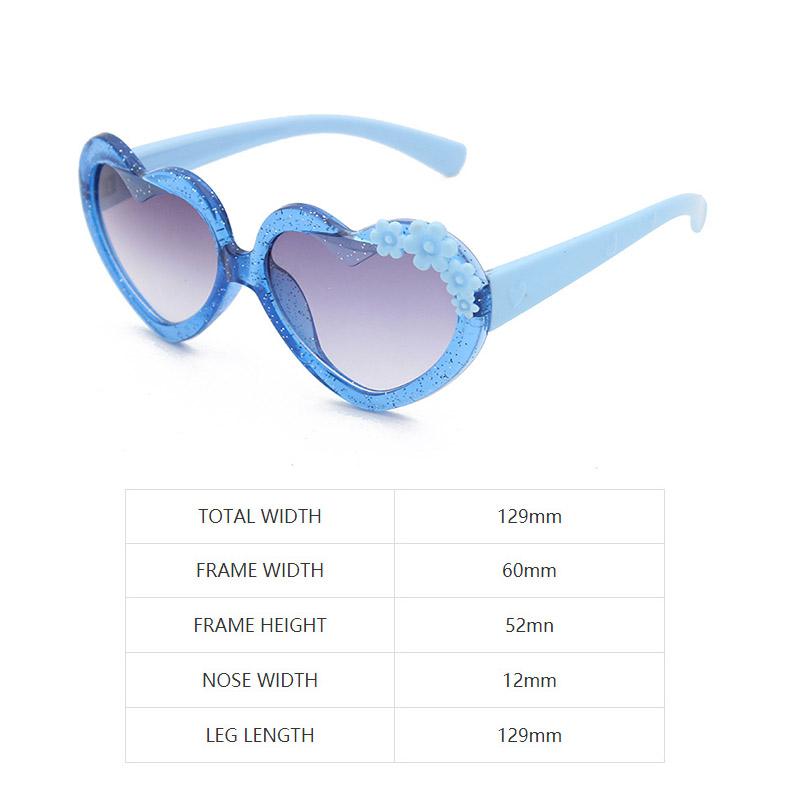 New Transparent Children's Sunglasses Peach Heart Children Sunglasses Flower Fashion Trend Children's Sunglasses