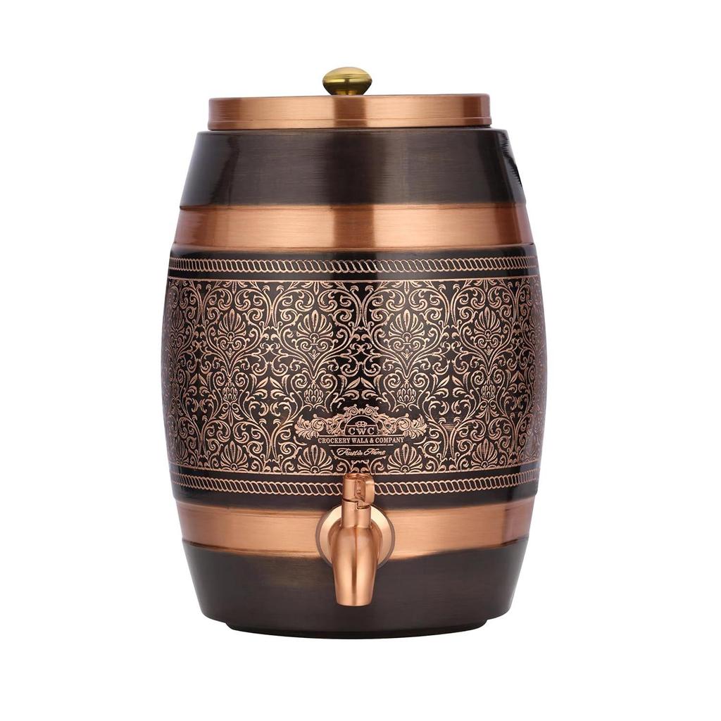Pure Copper Dispenser 5 Litres Antique Itching Barrel
