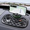 Универсальный нескользящий коврик на приборную панель автомобиля с вращающимся держателем для телефона, вместительным отделением для очков и ключей, термостойкий силиконовый материал