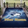 Custom Text Printed Rug Leeds Rhinos Non Slip Floor Carpet For Home Room Decor
