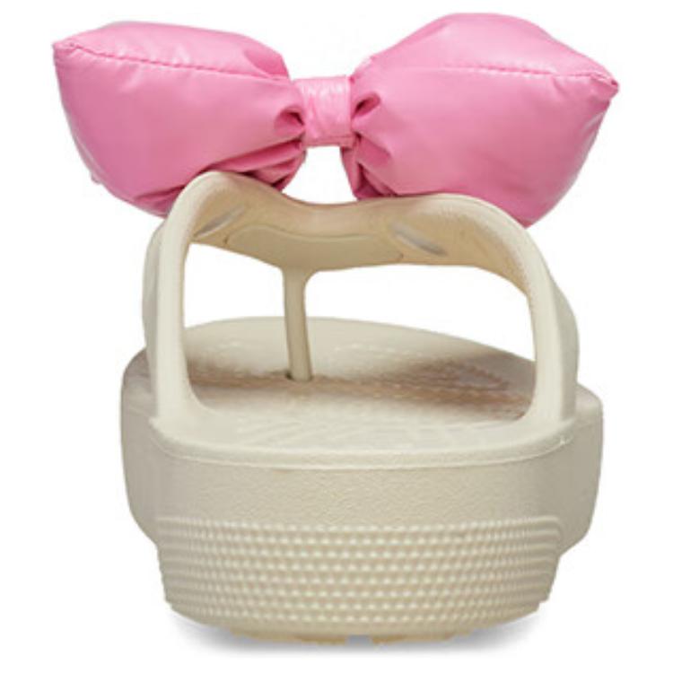 Crocs Классические облачные бантики Простые противоскользящие антибактериальные шлепанцы Женская обувь Костяной белый 210182-2Y2