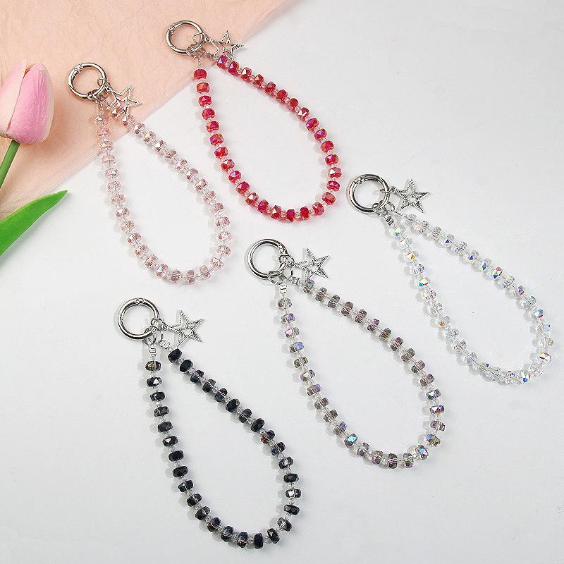 Luxury High-End Beaded Mobile Phone Chain Universal Phone Anti Loss Lanyard For Women Girls Keychain Pendant