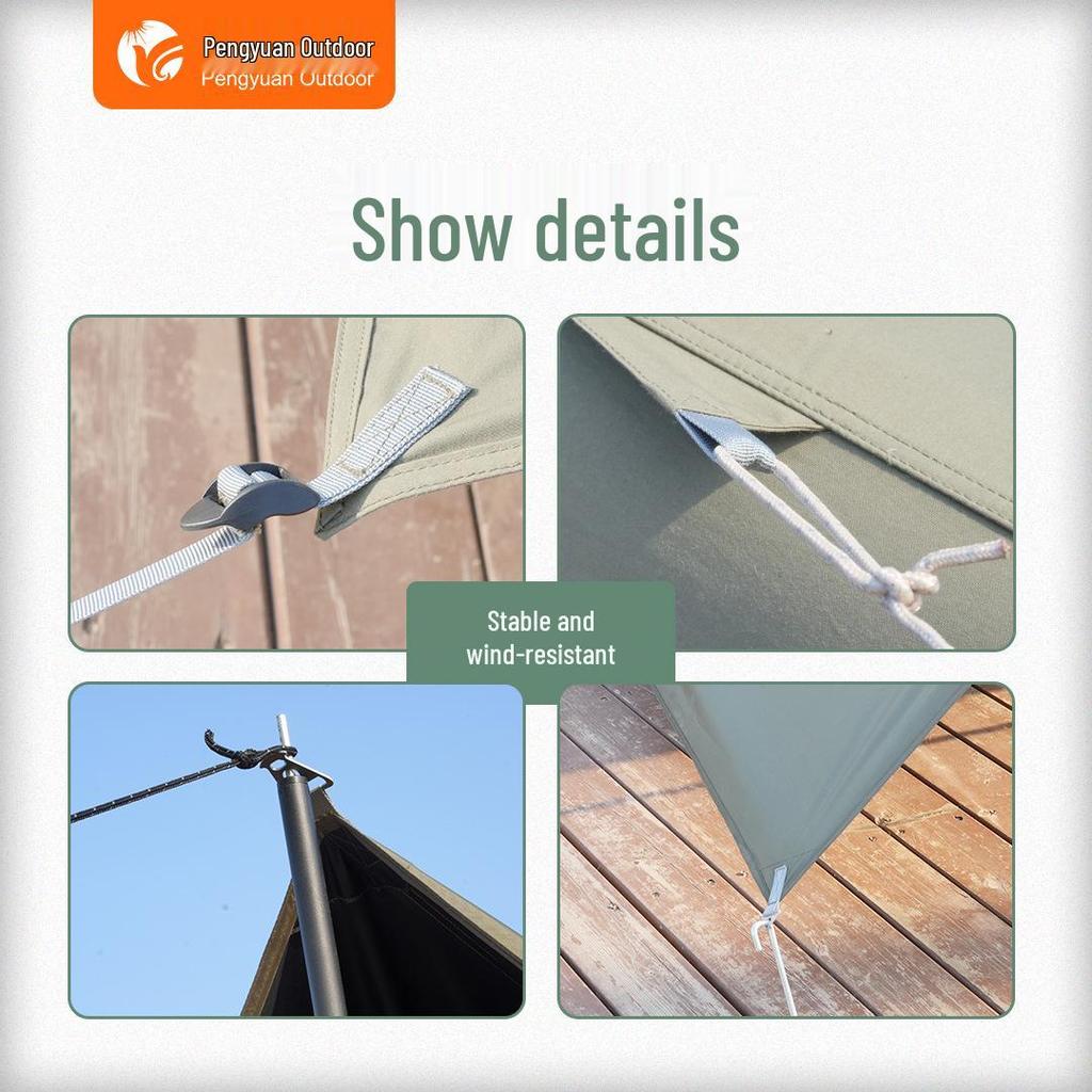 Pengyuan Inflatable Canopy Tent: 6+6 Extension, Rainproof, Outdoor Camping