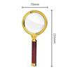10X Handheld Magnifying Glass Antique Mahogany Handle Magnifier 60Mm-100Mm Lens For Science Seniors Reading Inspection