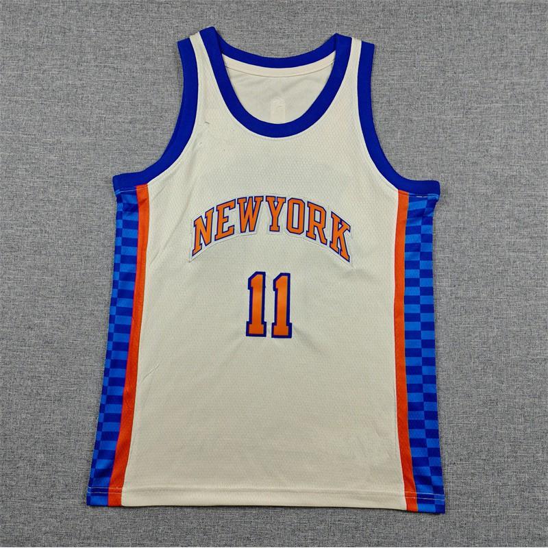 Kids Basketball Jersey 2026 New York Knicks 11 Brunson City Edition Embroidered Sports Uniform