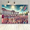 1 Piece of Polyester Banner from Buckingham Palace In London - for Festive Decoration, multi-functionalDJH