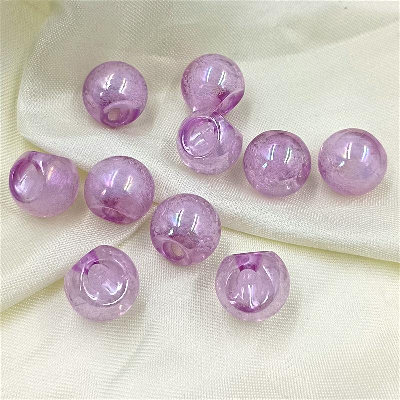 Hanmade Bubble Beads 10Pcs DIY Jewelry Accessories Creative Necklace 17mm Fashion Round Charms for Bracelets Making Exquisite AB Color