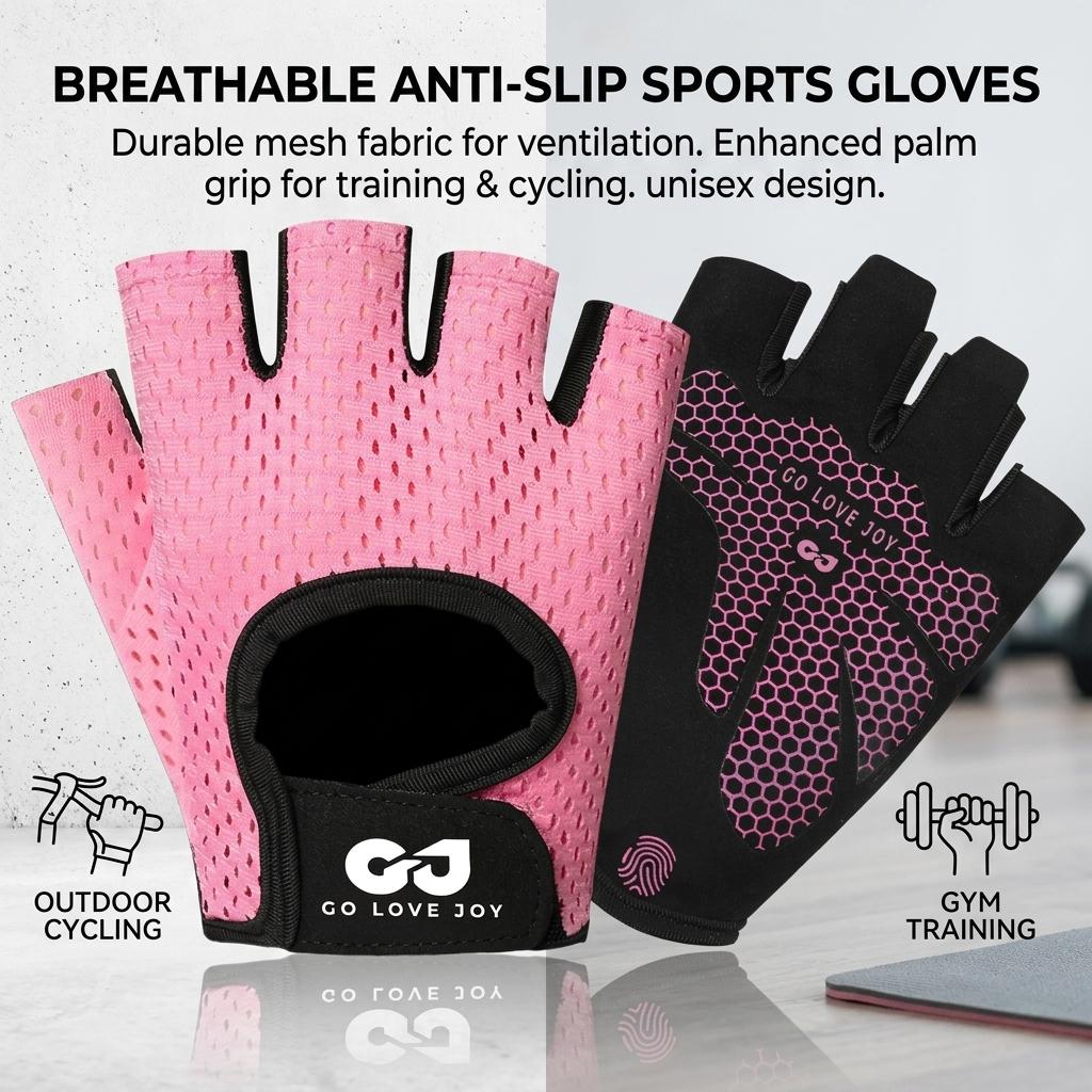 Breathable Anti-slip Half Finger Gloves Summer Cycling Fishing Fingerless Bicycle Bike Gym Fitness Sports Gear For Women Men