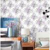 Blooming Wall DPYA23 Botanic Light Purple Flower Leaf Peel and Stick Wallpaper Self-Adhesive Prepasted Wallpaper Wall Mural
