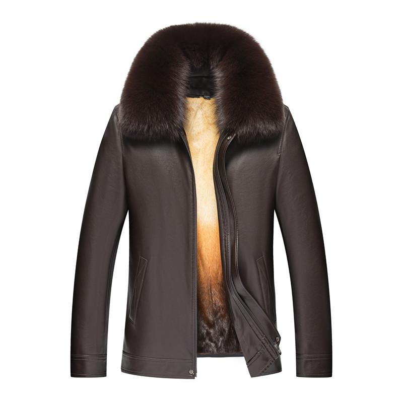 Куртка из натуральной кожи мужская с подкладкой из норки, новая зимняя куртка из норки Ni Overcome Fur Integrated Gold Mink