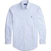 Рубашка с длинным рукавом в полоску из хлопка с вышитым логотипом Polo Мужские рубашки 710979545-004