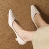 Sheepskin Fashion Spring Autumn Stiletto High Heels Women Round Toe Mary Janes Shoes Shallow Pumps