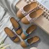 Унисекс нескользящие летние льняные сандалии для использования в помещении