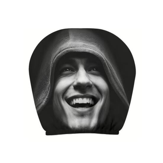Смешные Чехлы на Подголовник Автомобиля, Ледяной Шелк, Двусторонний Принт, Эластичный Универсальный Защитный Подушка для Шеи на Сиденье Авто