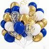 36Pcs Blue Gold Latex Balloons - Perfect for Birthday Wedding Graduation Party Decor High-Quality Thick Latex 5