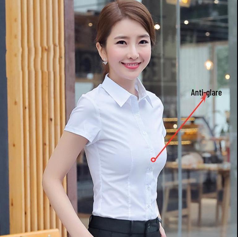 Женская блузка с длинным рукавом в корейском стиле - Повседневная, Большого размера, Рубашка с защитой от просвечивания