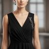 Black Crystal Crystal Beads Brooches Irregular Geometry Pin Accessories  Suit Accessories