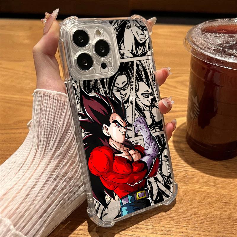 Dragons Balls GT Saiyans Vegeta Goku Phone Case Clear For iPhone 17 16 14 15 11 12 13 Pro Max 16E 15 16 Plus 17 Air Soft Cover