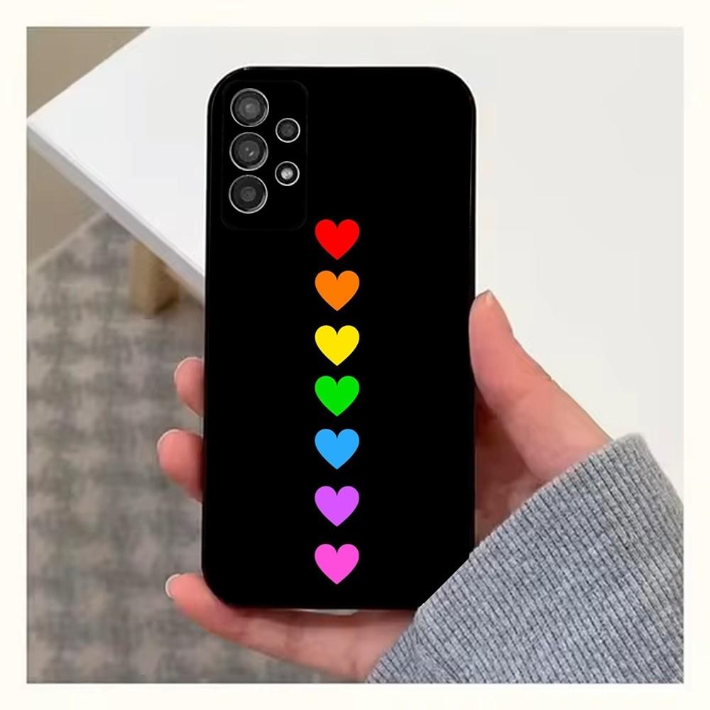 L-Lesbian LGBT Rainbow Pride Phone Case For Samsung S25,S24,S23,S22,S20,S21,S10,Ultra,Plus,Lite,FE,Soft Silicone Black Cover