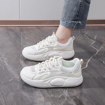 2024 маленькие белые туфли детские осенние новые корейская версия ins студенческие повседневные спортивные универсальные дышащие сетчатые кеды женские