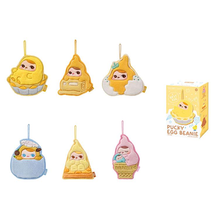 New POP MART PUCKY Egg & Bean Collection Hand Towels Mystery Boxes Single Mystery Box/Full Box 6 Pcs PPMT-2506-0056