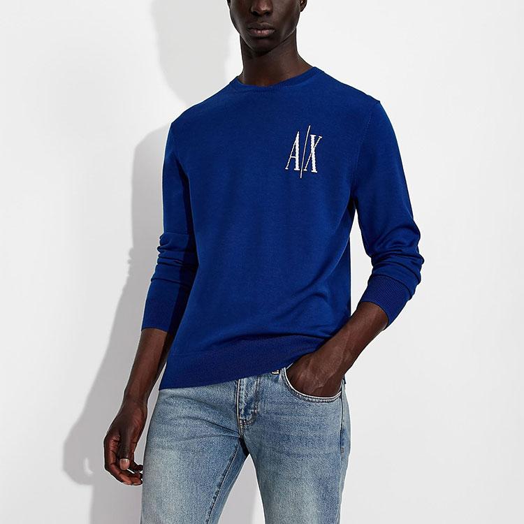 ARMANI EXCHANGE Intarsia Logo Wool Jumper 8NZM4R-ZM8AZ