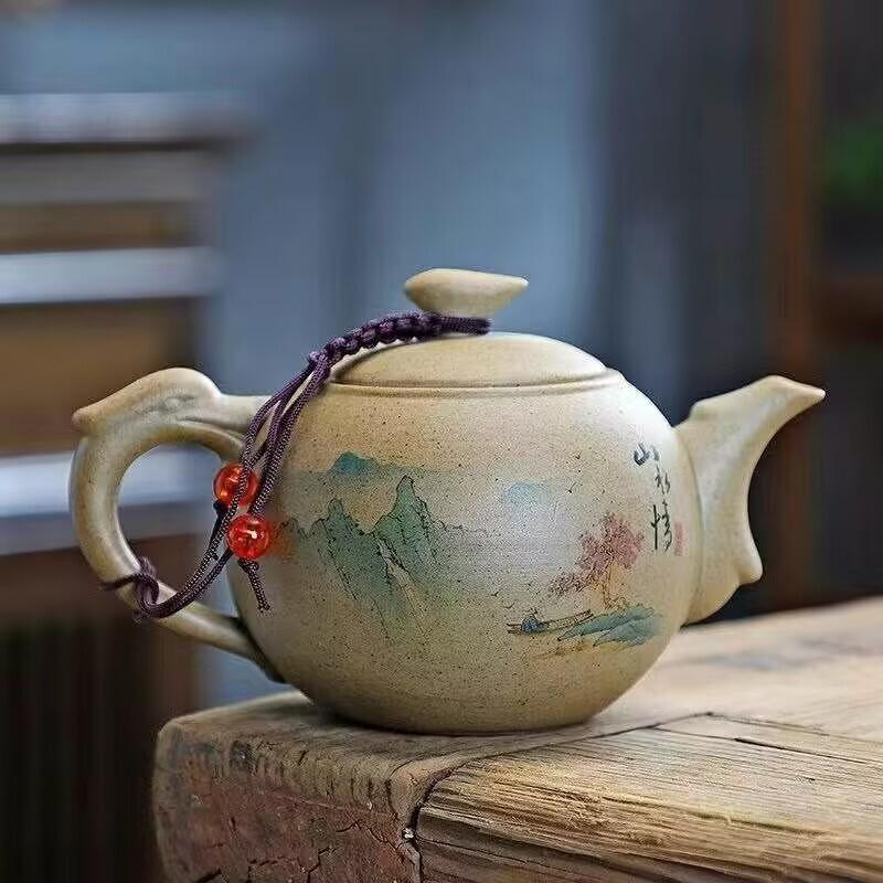 Изысканный керамический чайник Китайская классика грубая керамика чайник ручка керамика чайник черный зеленый фиолетовая глина сырая руда чайный набор