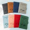 Woomen World Map Passport Holder Case Travel Wallet Clip Hasp Multi-card Pasaport Plane Ticket Clip Case