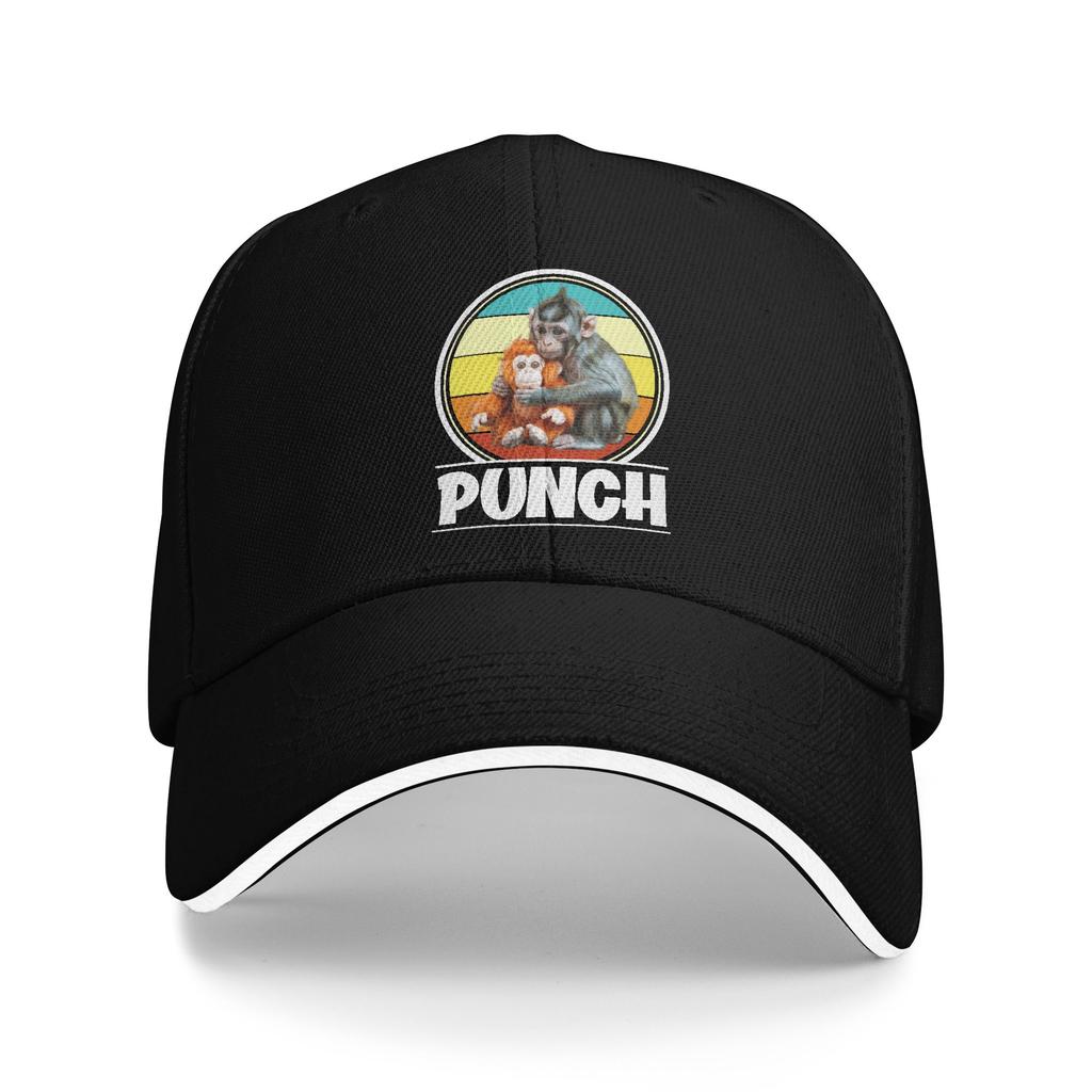 Cute Baby Monkey Punch Sad Little Punch Big Love Baseball Cap Retro Trucker Hat Summer Unisex Unisex Running Hippie Baseball Caps