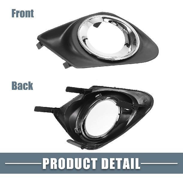 Front Left Right Side Fog Light Grille Cover 81482-02200 81481-02210 Fog Light Bezel Cover Trim for Toyota Corolla 2011-2013 1 Pair
