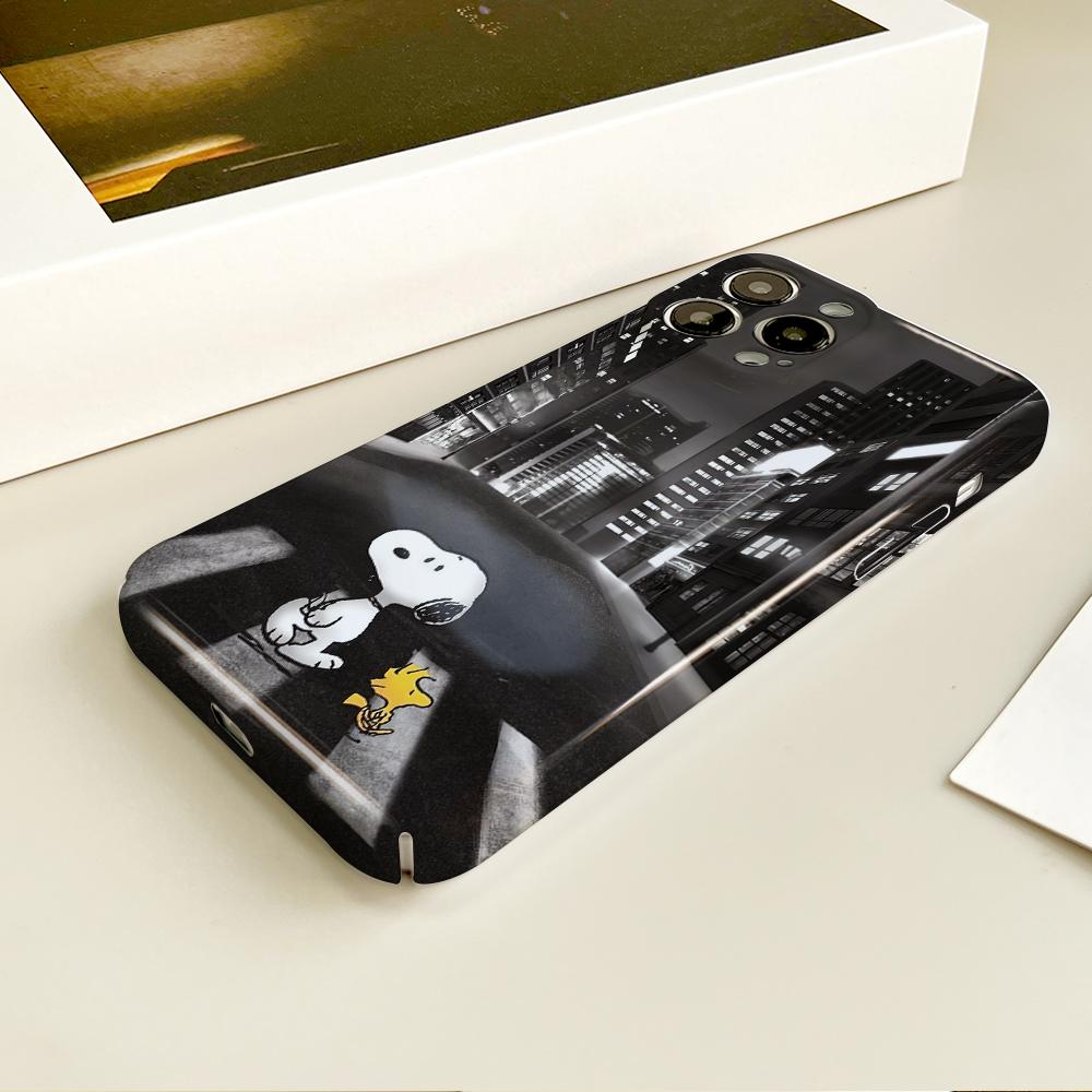 MINISO Милый чехол для телефона S-Snoopy Dog для iPhone 16 15 14 13 12 11 Plus Pro Max Mini Всесторонний прочный персонализированный чехол