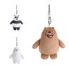 We Bare Bears Plush Keychains Grizzly, Ice Bear, And Panda Options!