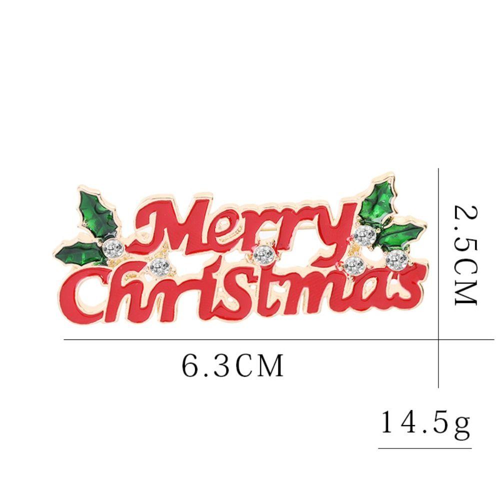 Snowman Santa Rhinestone Badge Fashionable New Year Pins Christmas Brooch Christmas Present