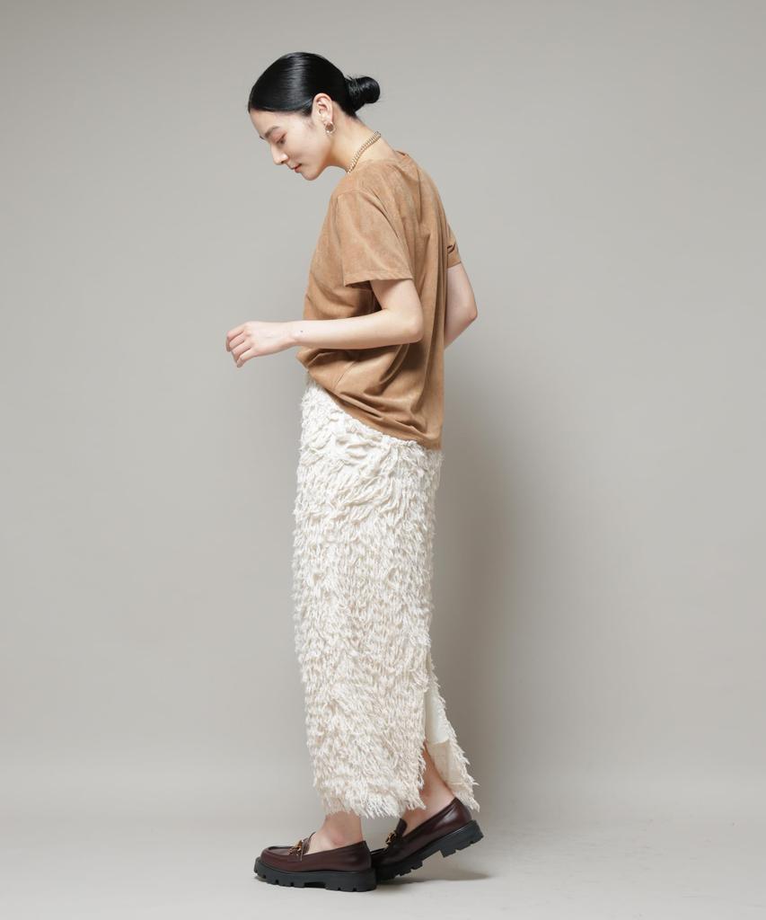 Nano Universe Fringe Tight Size Women's Skirt, M, 037, Ivory, 669-5230303