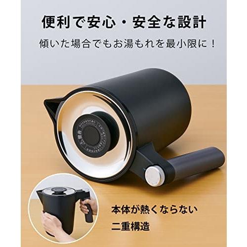 Tiger Thermos (TIGER) Electric Kettle with Temperature Adjustment Function, Water Boiler, Coffee Drip, Stainless Steel, 7Safe+ 1.0L, Prevents Hot Wate