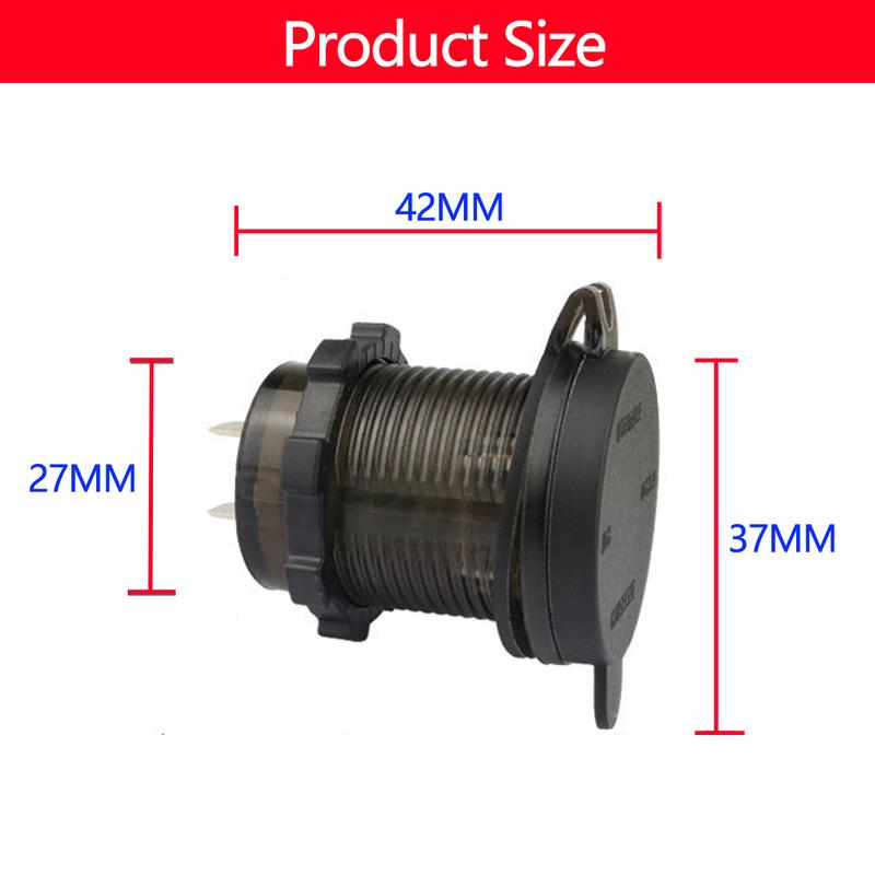 New Car Voltmeter QC 3.0 USB Charger Socket Power Outlet Digital Voltmeter Ammeter Monitoring For Car Boat Marine Rv Motorcycle