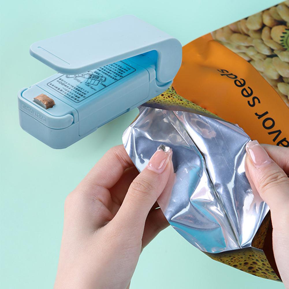 Мини-запайщик пакетов для хранения продуктов с питанием от батарей, запайщик горячим способом, упаковочный запайщик пакетов, кухонные гаджеты и аксессуары
