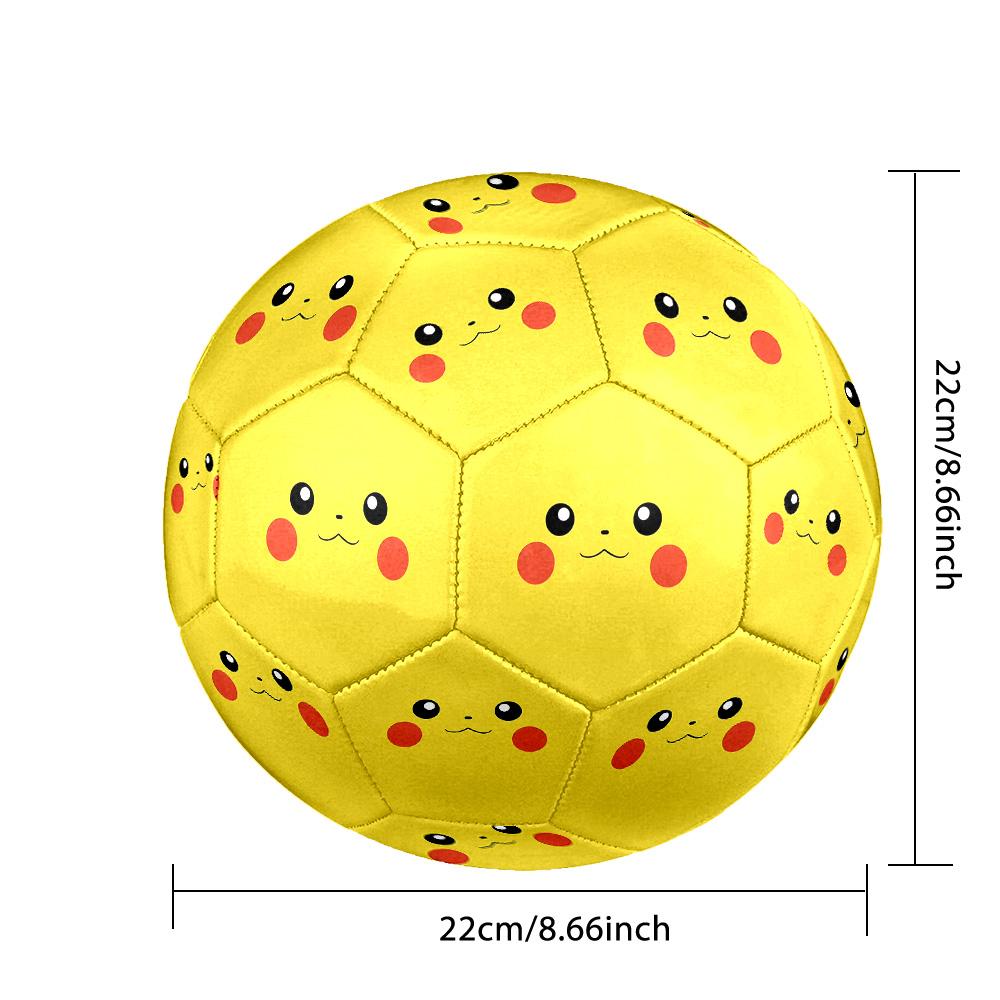 Pikachu Printed Size 5 Standard Football, Waterproof PU Training Soccer Ball for Outdoor Sports
