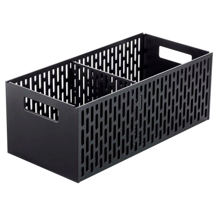 Yamazaki Vegetable Stocker Tower Black, approx. W15.3xD32xH12.2cm, Stackable, Slide-Out Drawer, Root Vegetable Storage, Vegetable Room