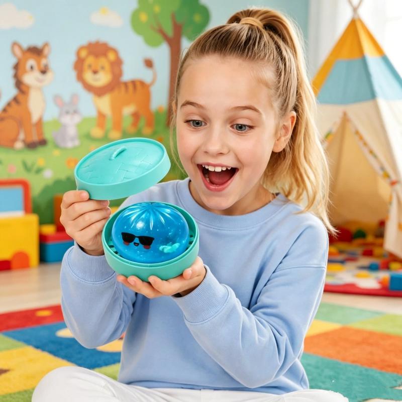 Блестящая акула-пельмень Fidget Toy Мягкая, медленно восстанавливающая форму Паровая булочка с начинкой для путешествий Снятие стресса