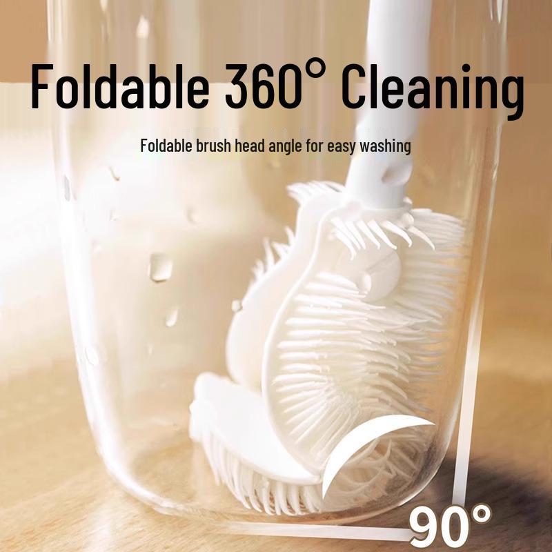 Набор силиконовых щеток для чистки детских бутылочек и сосок с ершиком для соломинок